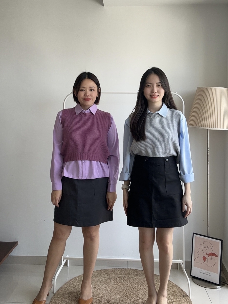 T4116 Knit Vest with Shirt Matching Set - 3 Colors 