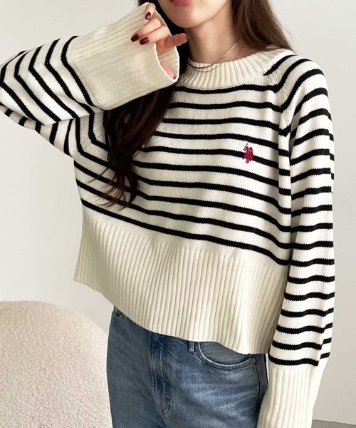 日本直送 限時特價優惠中  U.S. POLO ASSN. 與日本女裝品牌 GeeRA 的聯名限定款短版毛衣 
