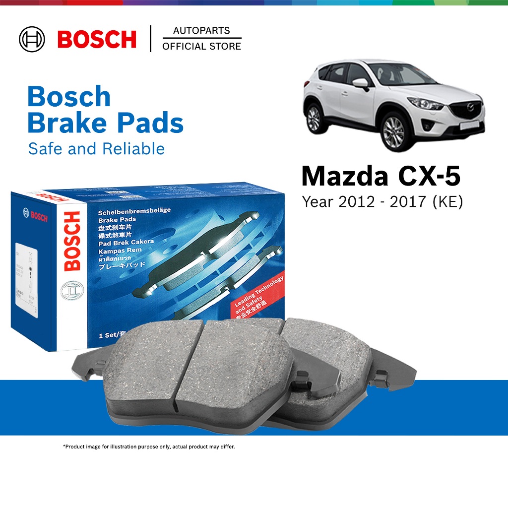 Bosch Front Brake Pads for Mazda CX-5 CX5 KE 1st Gen (2012 - 2017) 0986AB2549