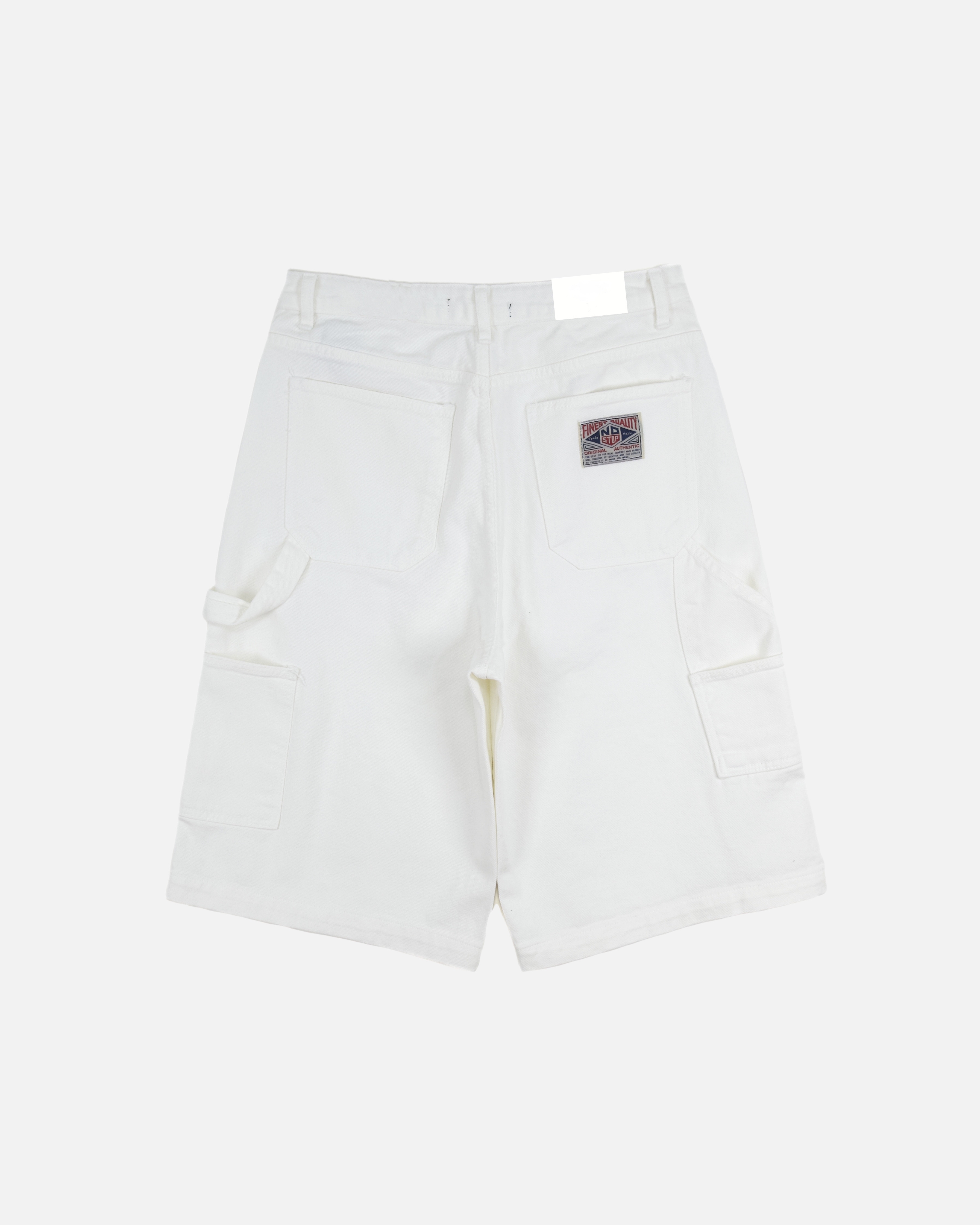 Washed Cargo Denim Bermuda Shorts