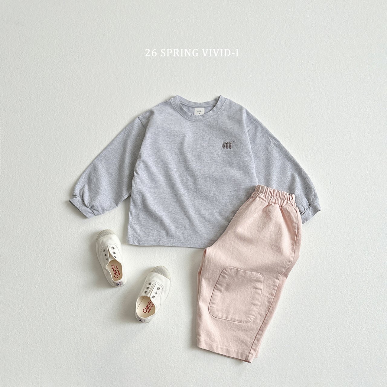 🌸預訂 韓國直送🌸🇰🇷VIVIDI四色M字刺繡寬鬆長袖上衣