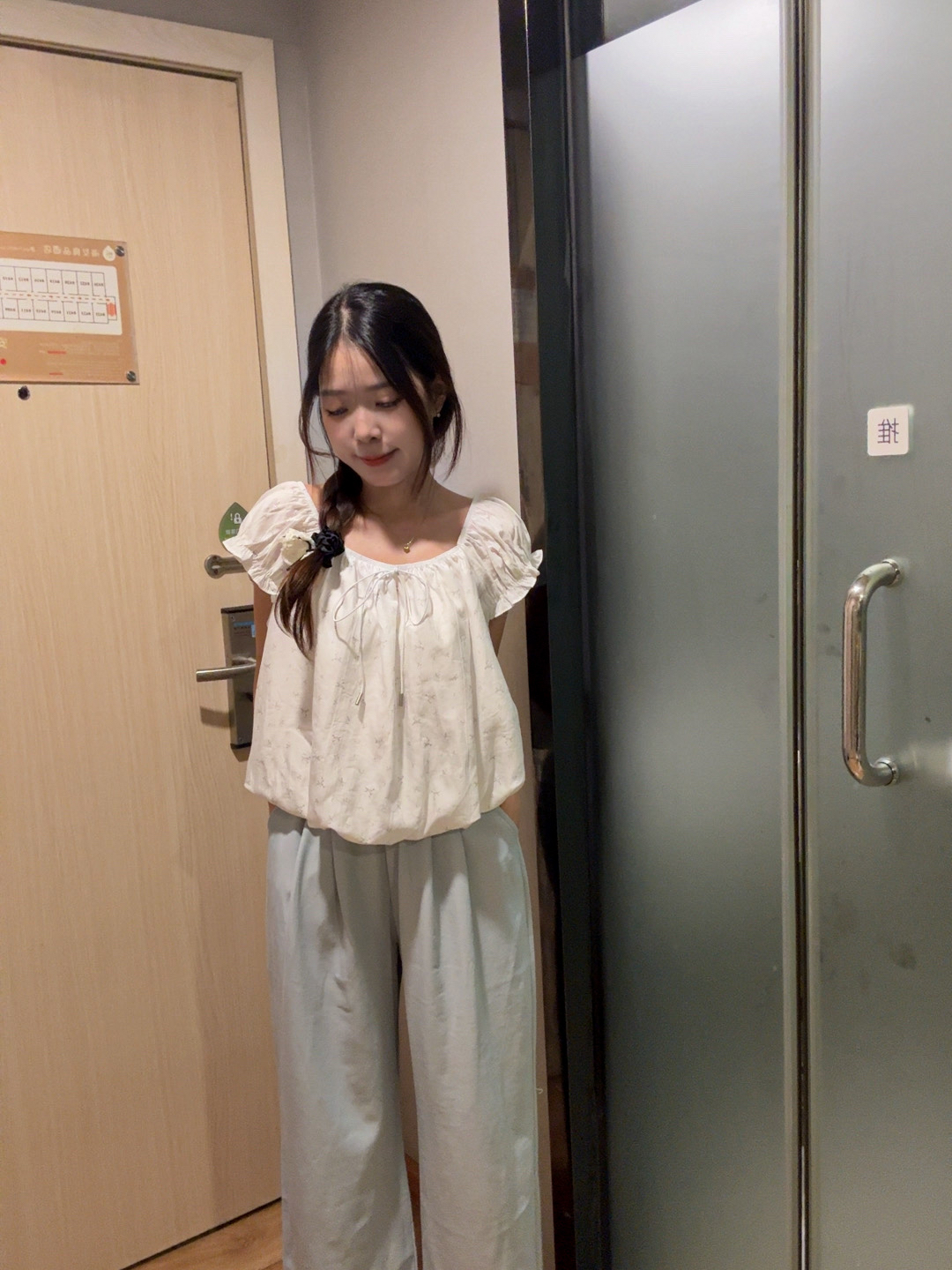 甜美小清新花苞下摆上衣R3004