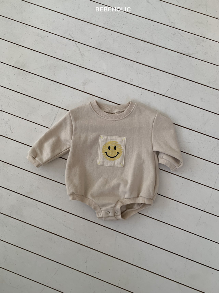 🌸預訂 韓國直送🌸🇰🇷BEBEHOLIC兩色笑哈哈圖案長袖包屁衣