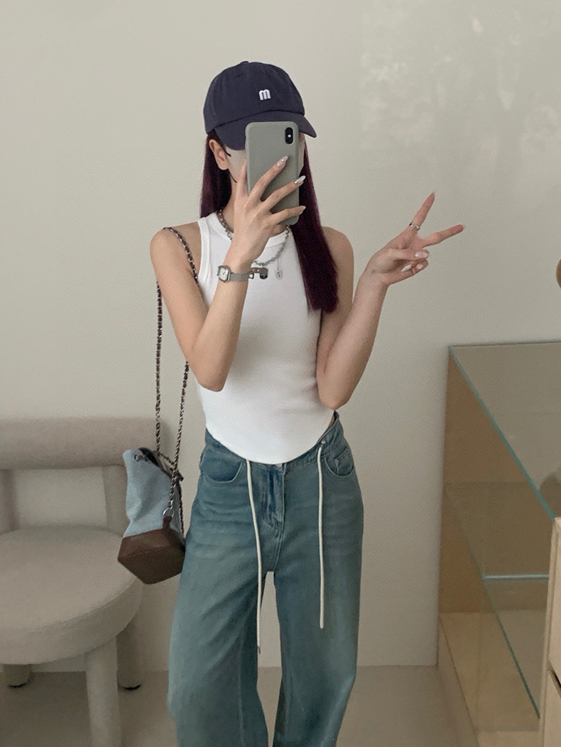 Plain Casual Tank Top 韩版休闲螺纹弹力背心（6 colours)