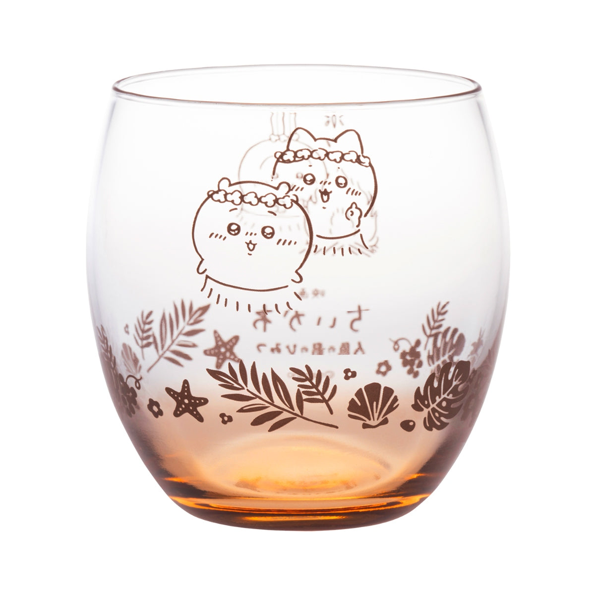 🎀【預訂】 Chiikawa 人魚島的秘密玻璃杯 - 夕陽橘