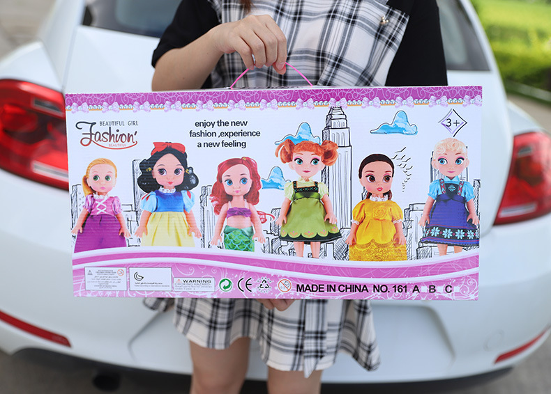 Disney卡通公主公仔玩具 (6件裝) -1套