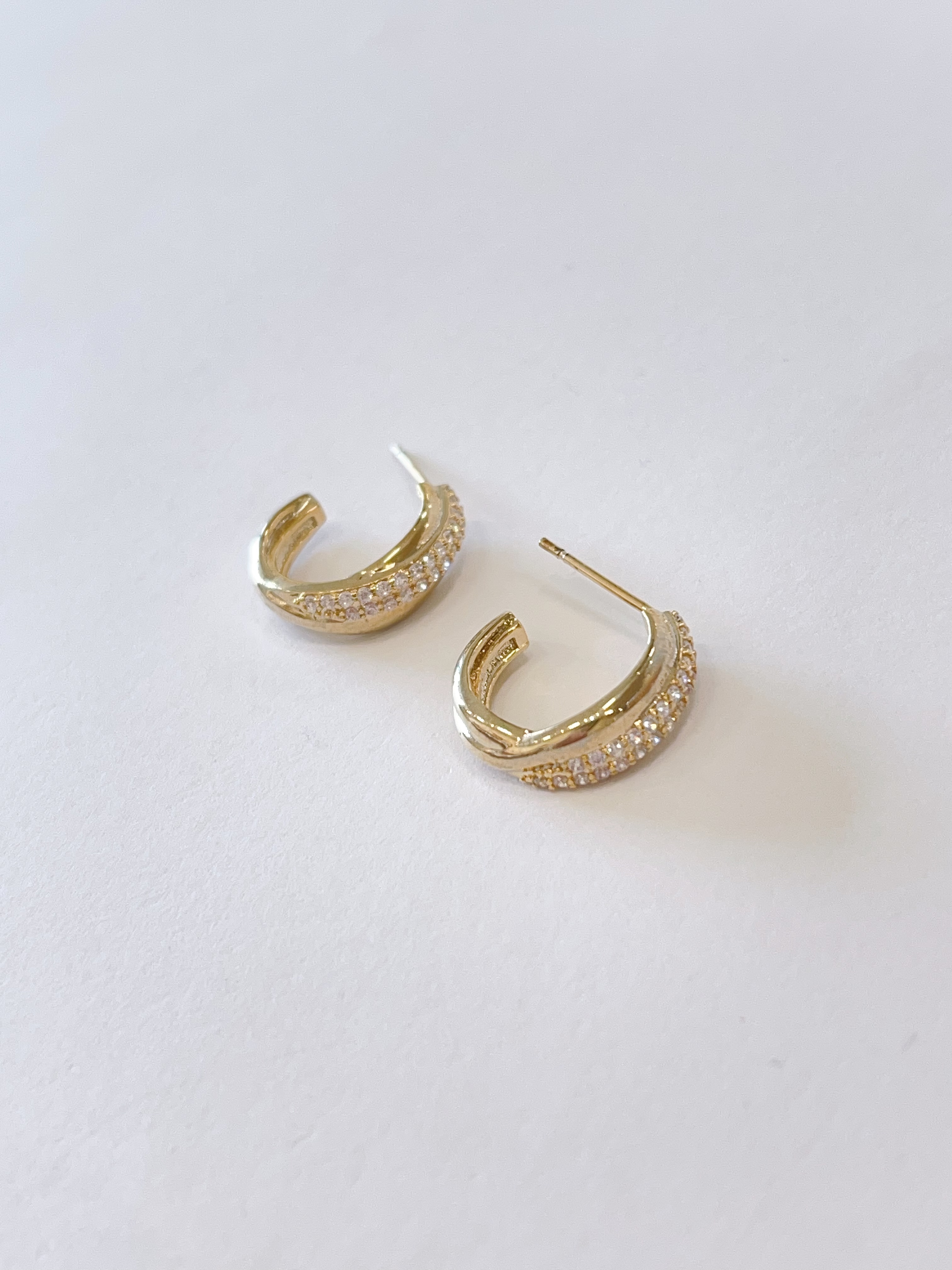 小香风珍珠C字耳环