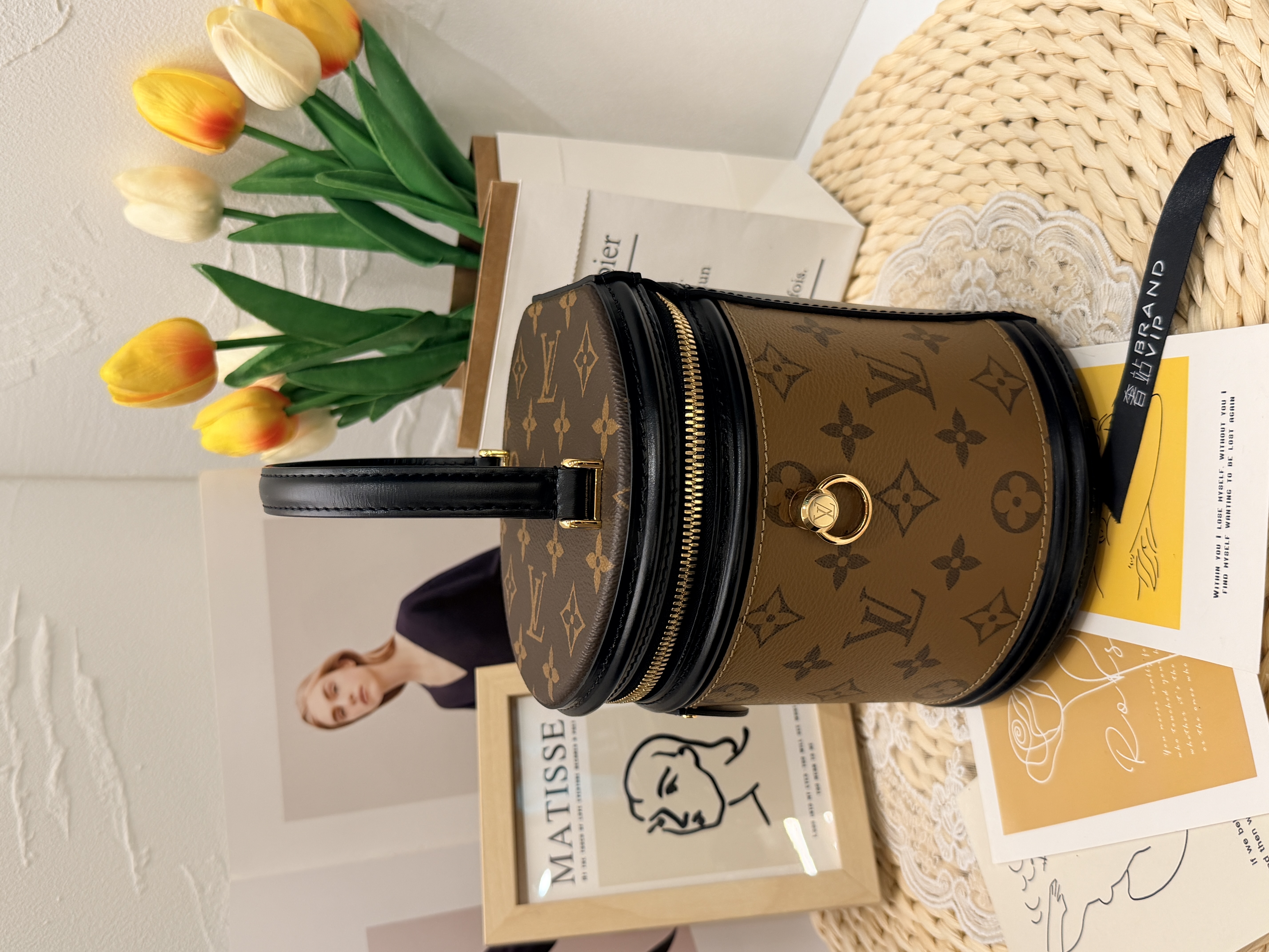 LV Monogram Reverse Canvas Cannes Bag(芯片款 近新閒置未使用）