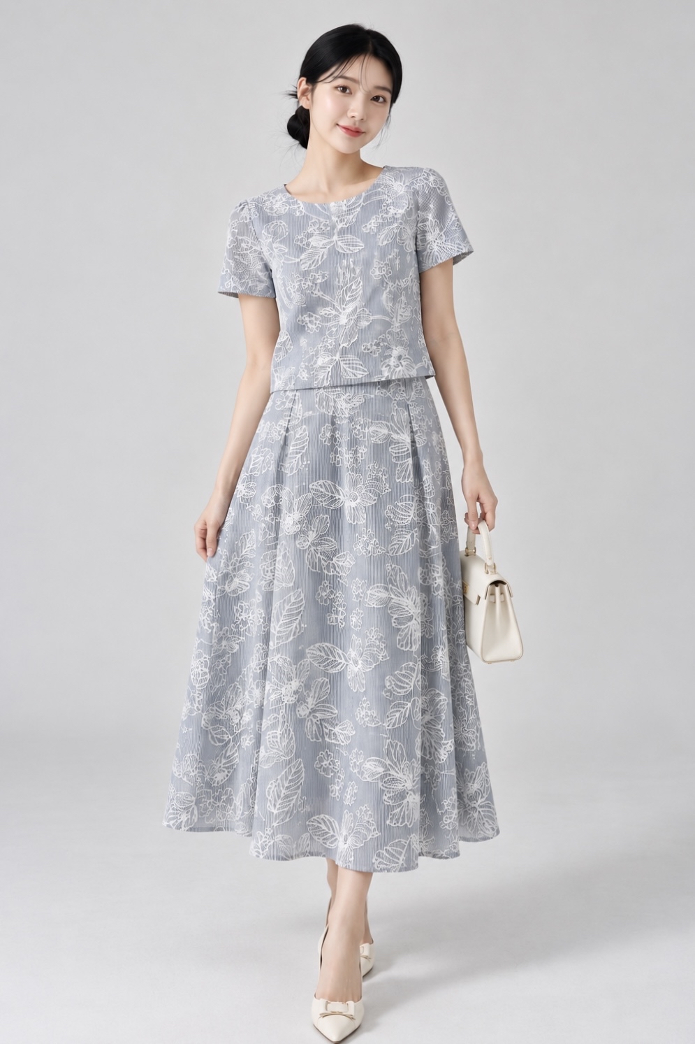 60103 Floral Embroidered Two-Piece Set