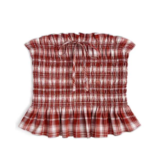 韓國女團ILLIT同款~ 格紋平口背心 [pm863]