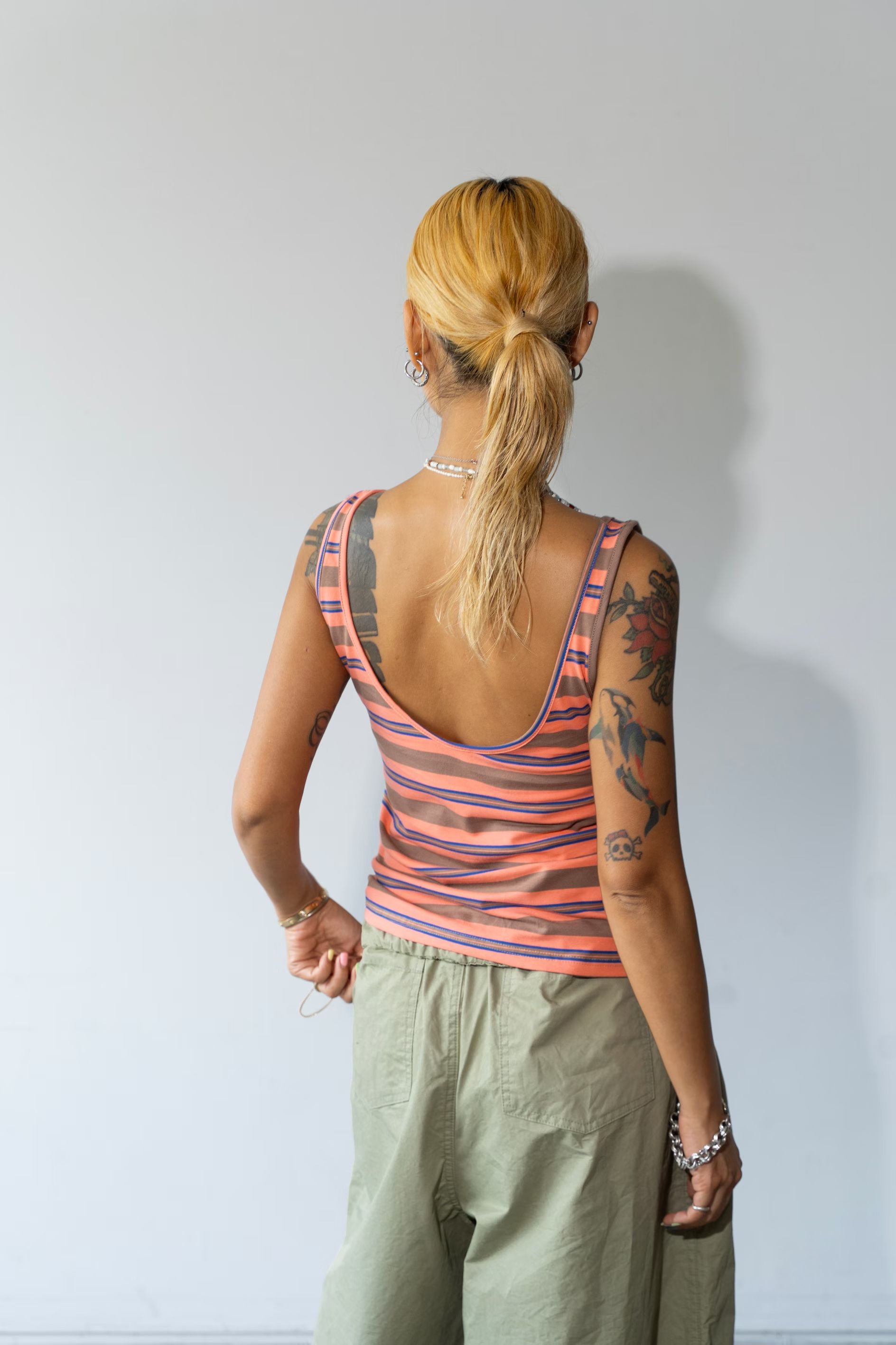 東大門女裝 | stripe Sleeveless 