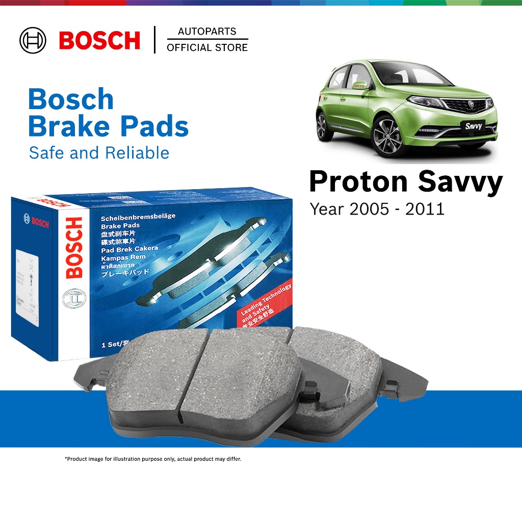 Bosch Front Brake Pads for Proton Savvy (2005 - 2011) - 0986AB1031