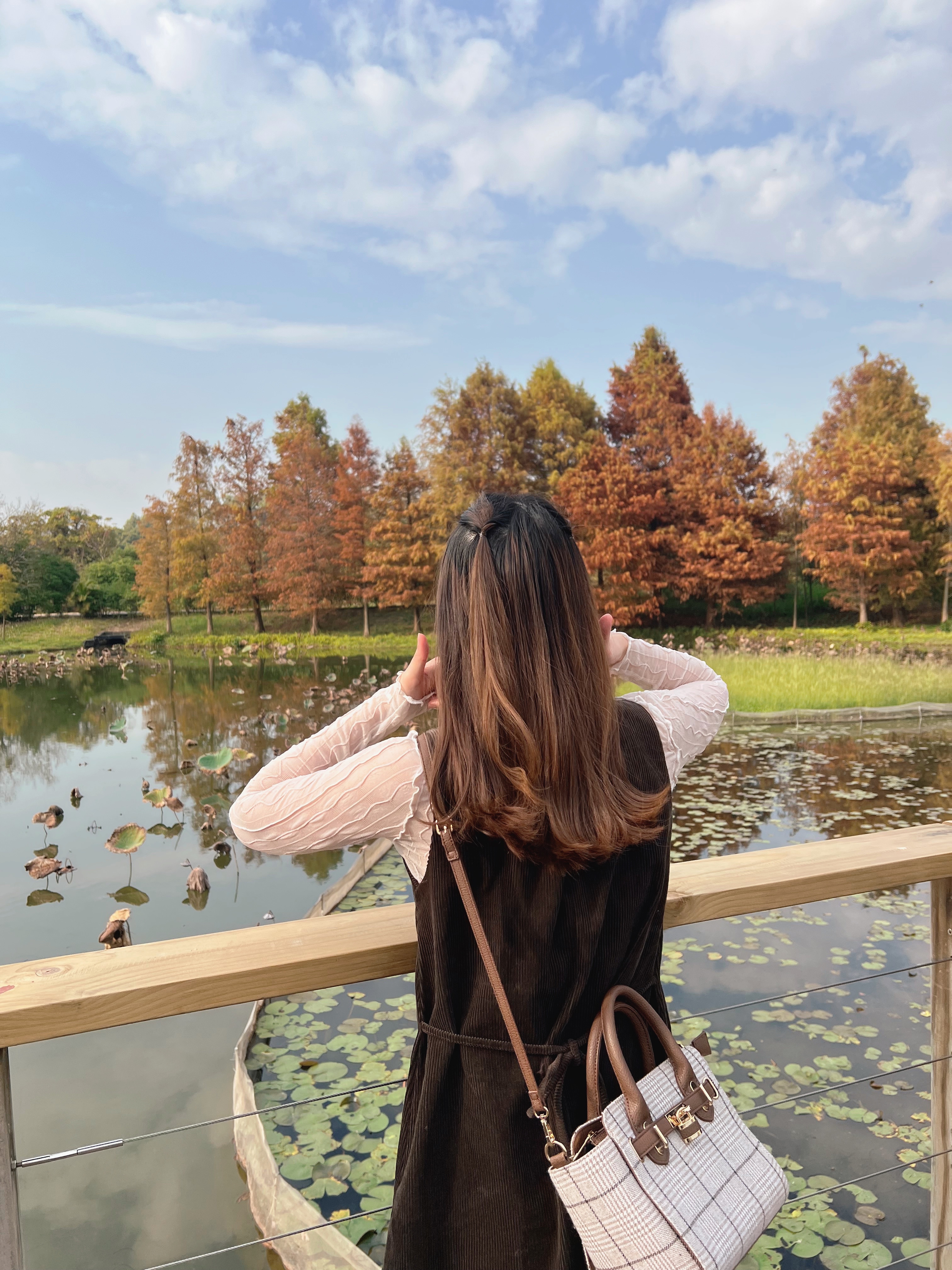 <限量現貨> <KR> 秋冬燈心絨後綁蝴蝶OPS*black