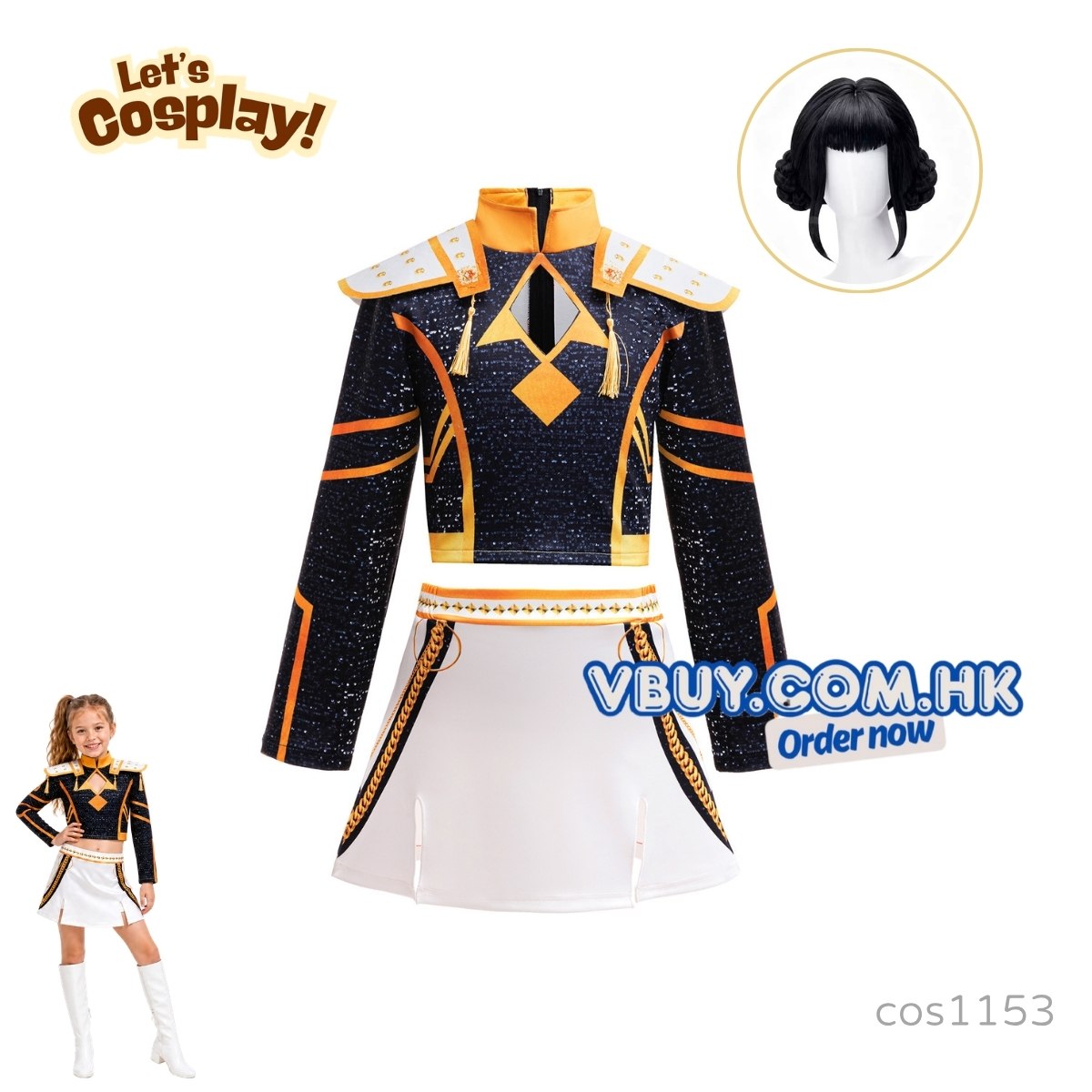 Zoey 黑金Cosplay服裝女童 Kpop Demon Hunters Costume 兒童舞台表演角色扮演套裝 Lets Cosplay cos1153