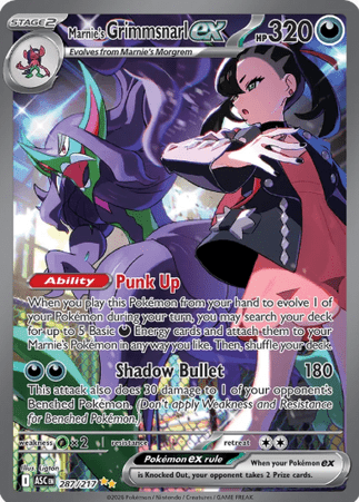 Pokemon TCG Ascended Heroes - Marnie's Grimmsnarl EX-287/217