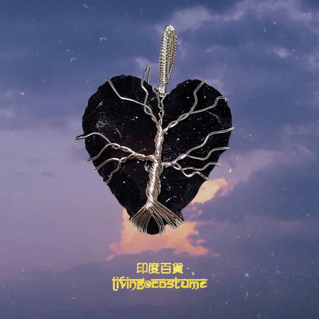 印度手作水晶吊墜 (心形)