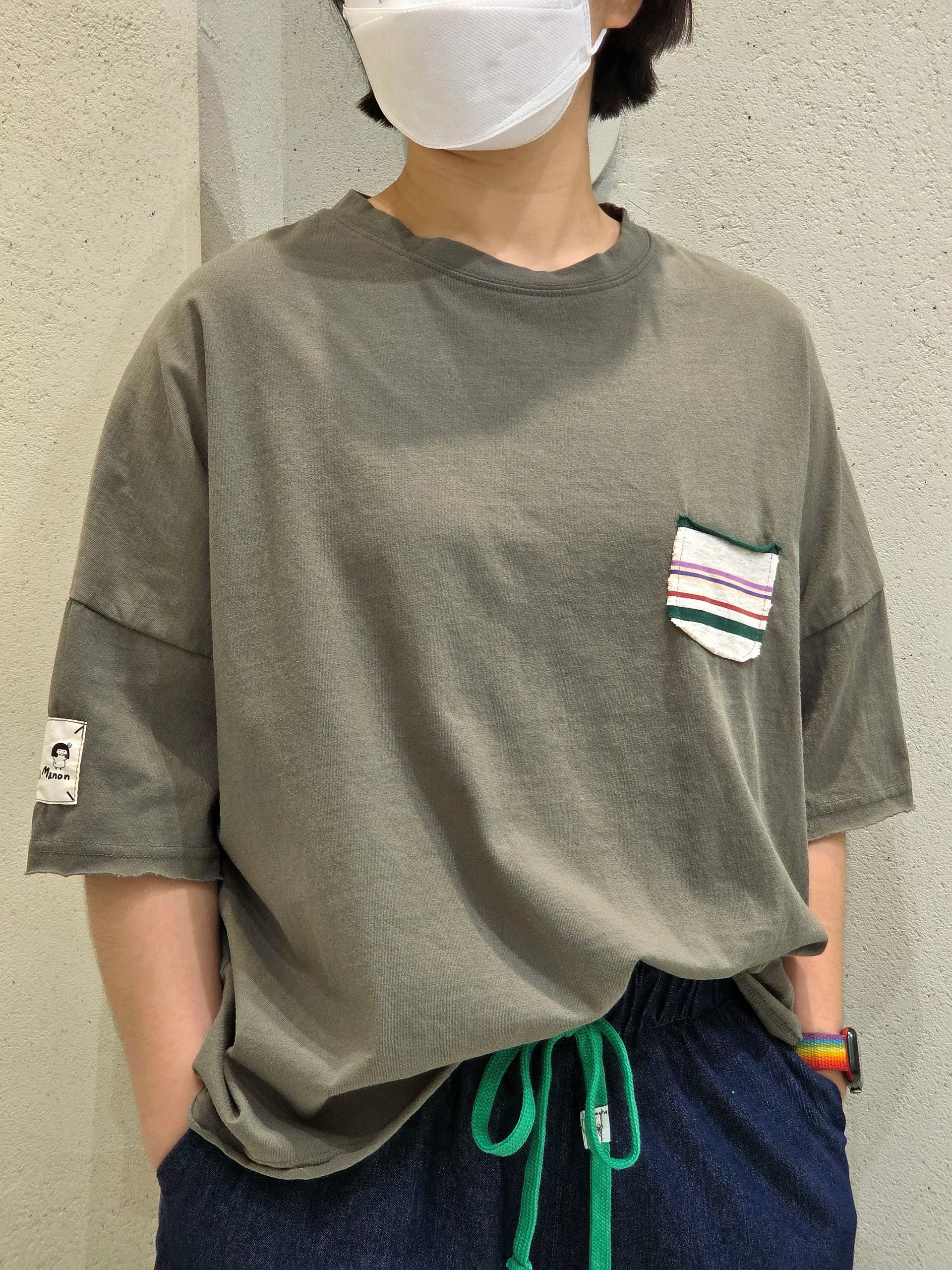 NO OX 彩條子小袋口tee