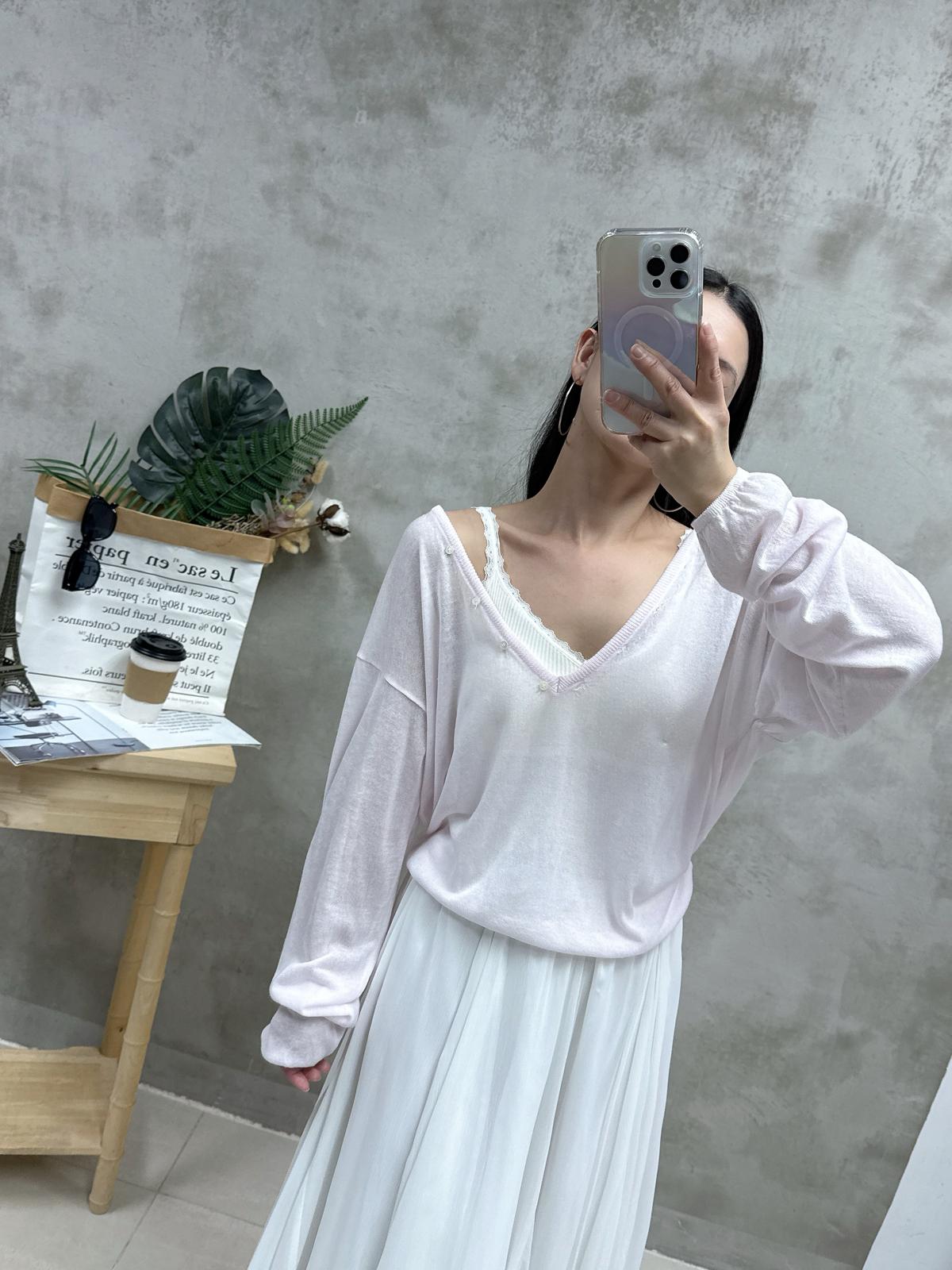 H20 喱士邊暗紋Bra top