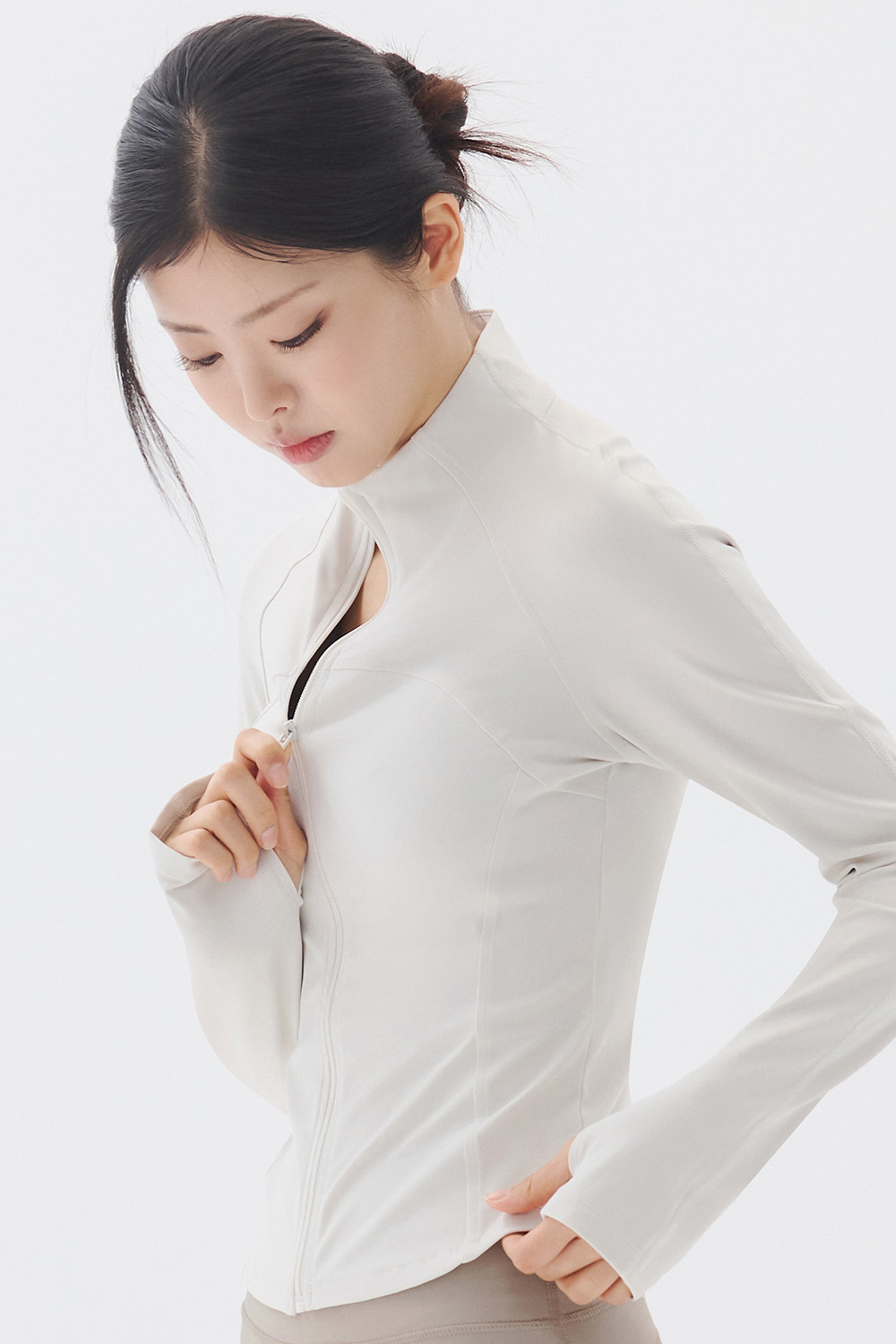 預購_Slim Half-Neck Softie Zip up