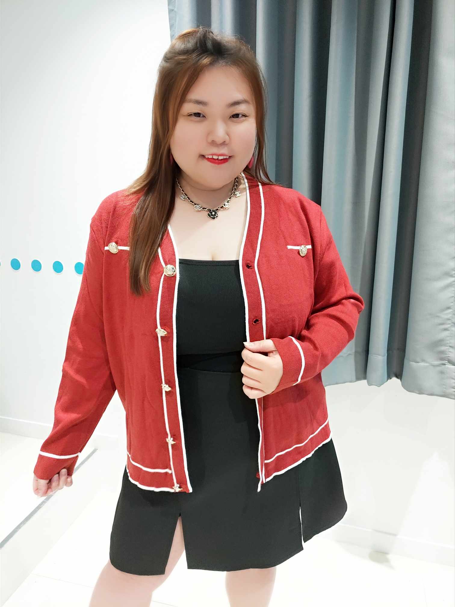 DSE14 学院风针织外套