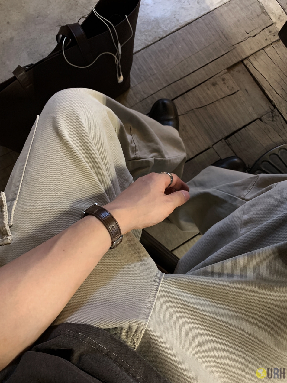 【100%保證韓國直送】韓系 Signature 雙鈕扣工裝大口袋寬版長褲 👖 [3 color] RL114950