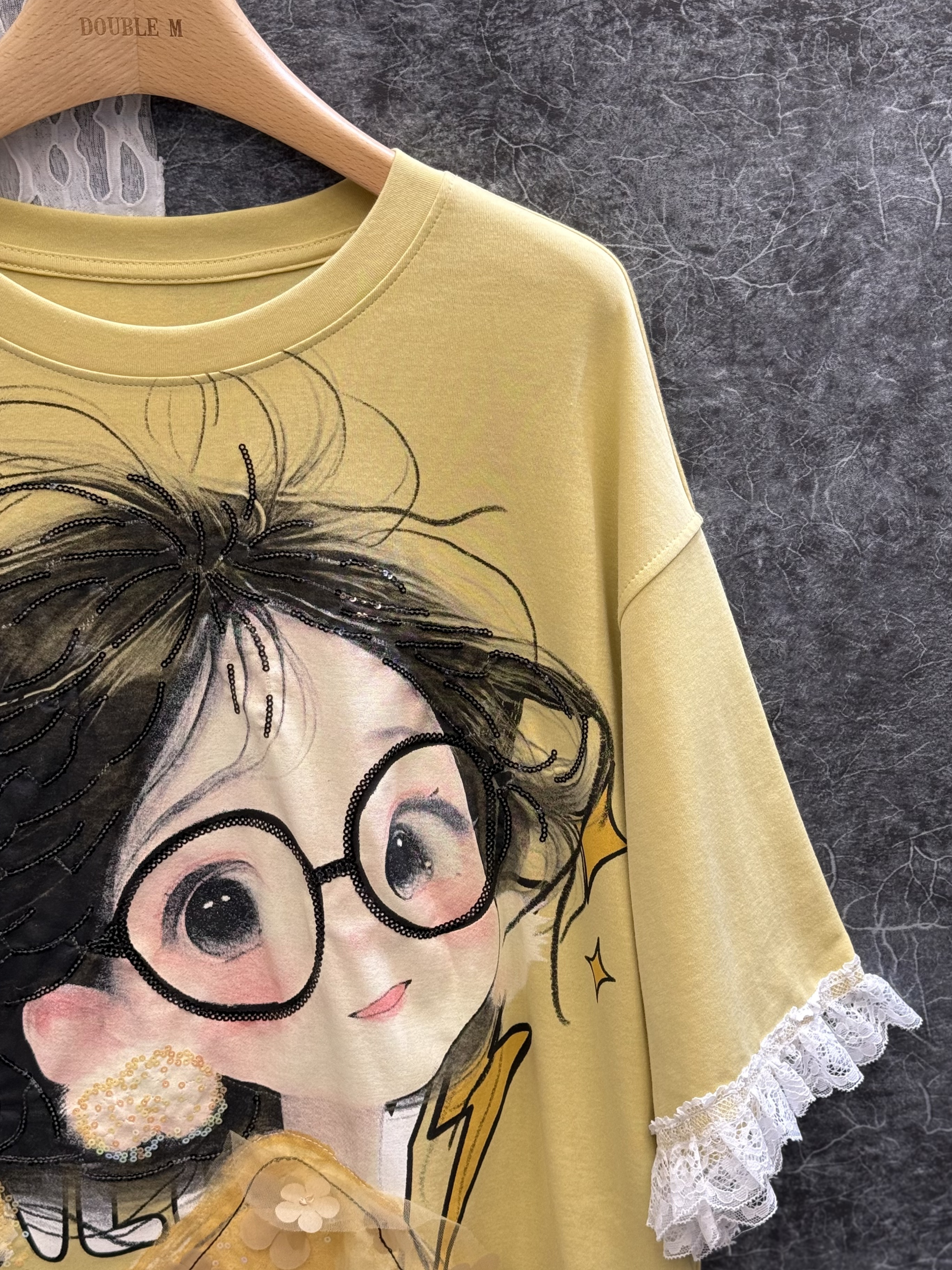 眼鏡女孩閃片T