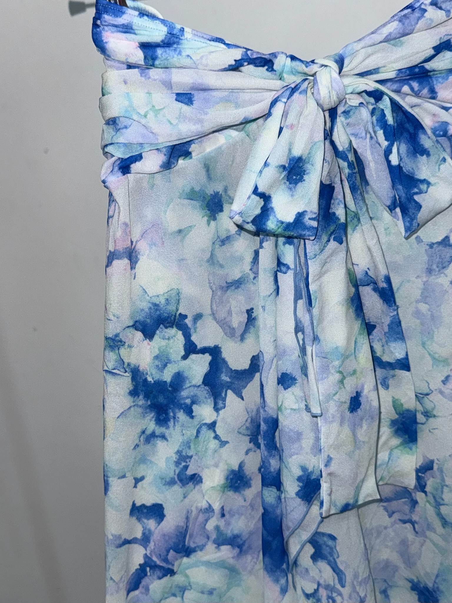 Blurred Floral Chiffon Wrap Skirt