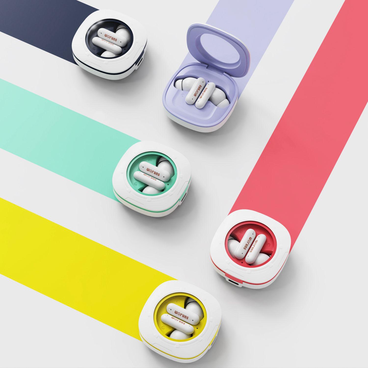 $108盒。2盒起$98盒。Sunjom XSpace 真無線耳機 ENC｜馬卡龍色系｜Hi-Res Audio