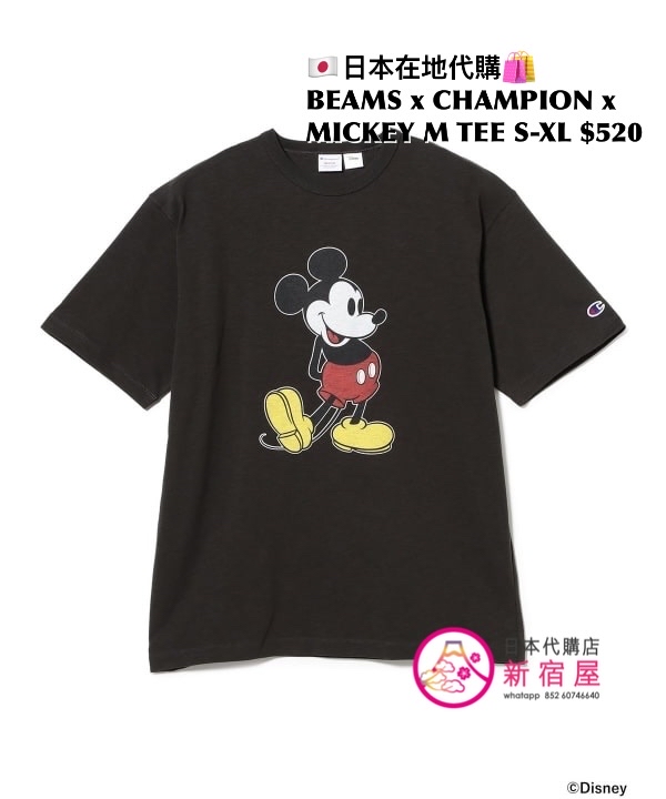 BEAMS x CHAMPION x MICKEY MOUSE T-SHIRT