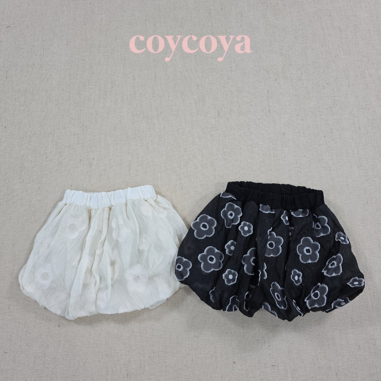 🌸預訂 韓國直送🌸🇰🇷COYCOYA兩色復古立體花花滿印南瓜裙