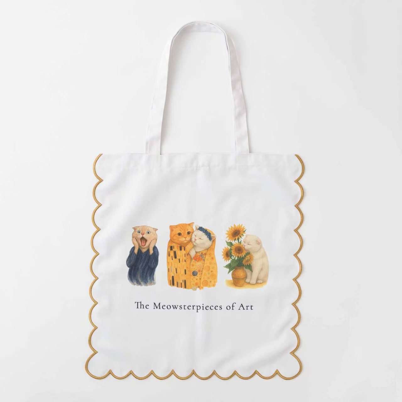 【日本直送】Jubilee 可愛刺繡波浪邊 Tote Bag！貓奴狗奴必備大容量手提袋 