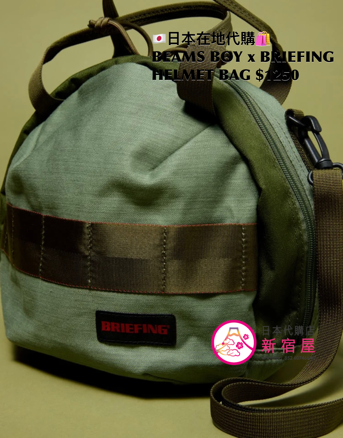 BEAMS BOY x BRIEFING HELMET BAG