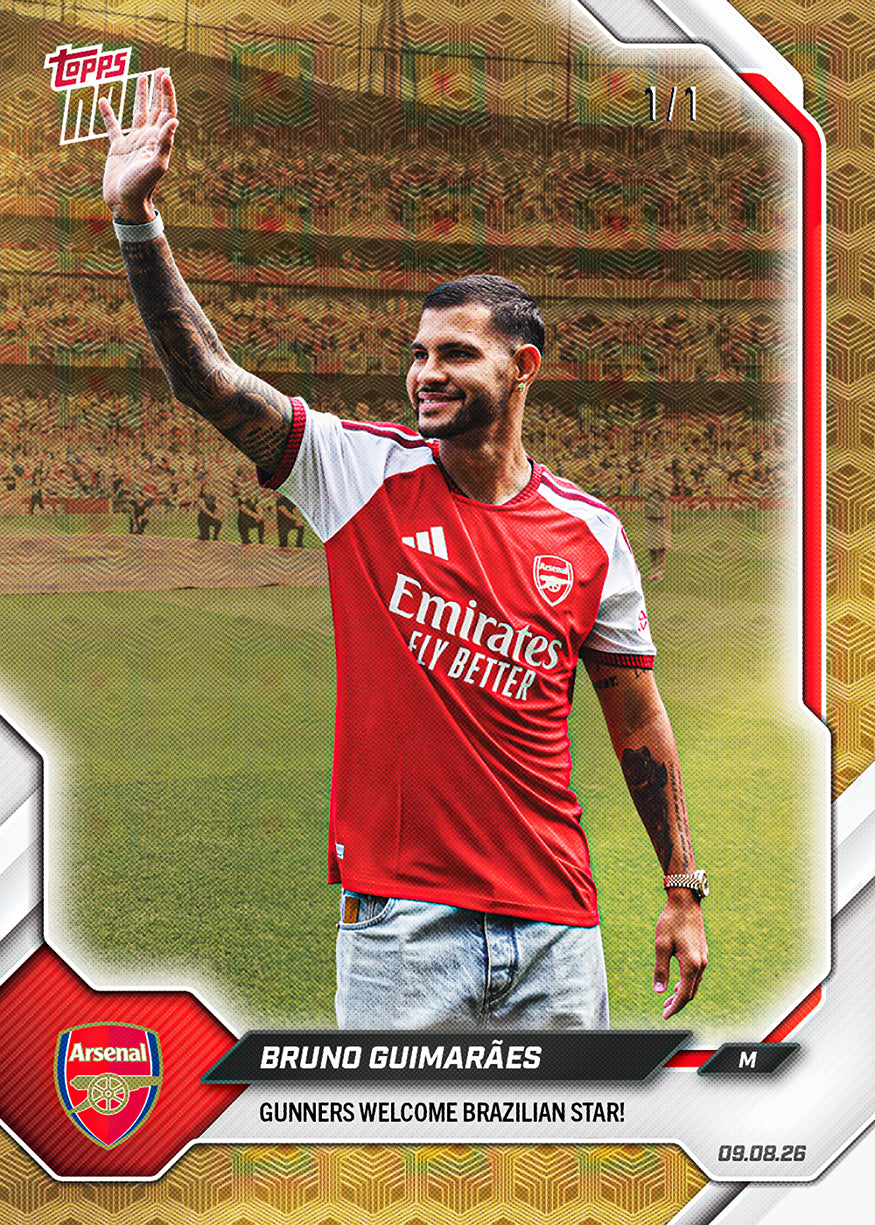 Bruno Guimarães - 2026/27 Arsenal FC Topps NOW® #1 加盟紀念卡【團購】