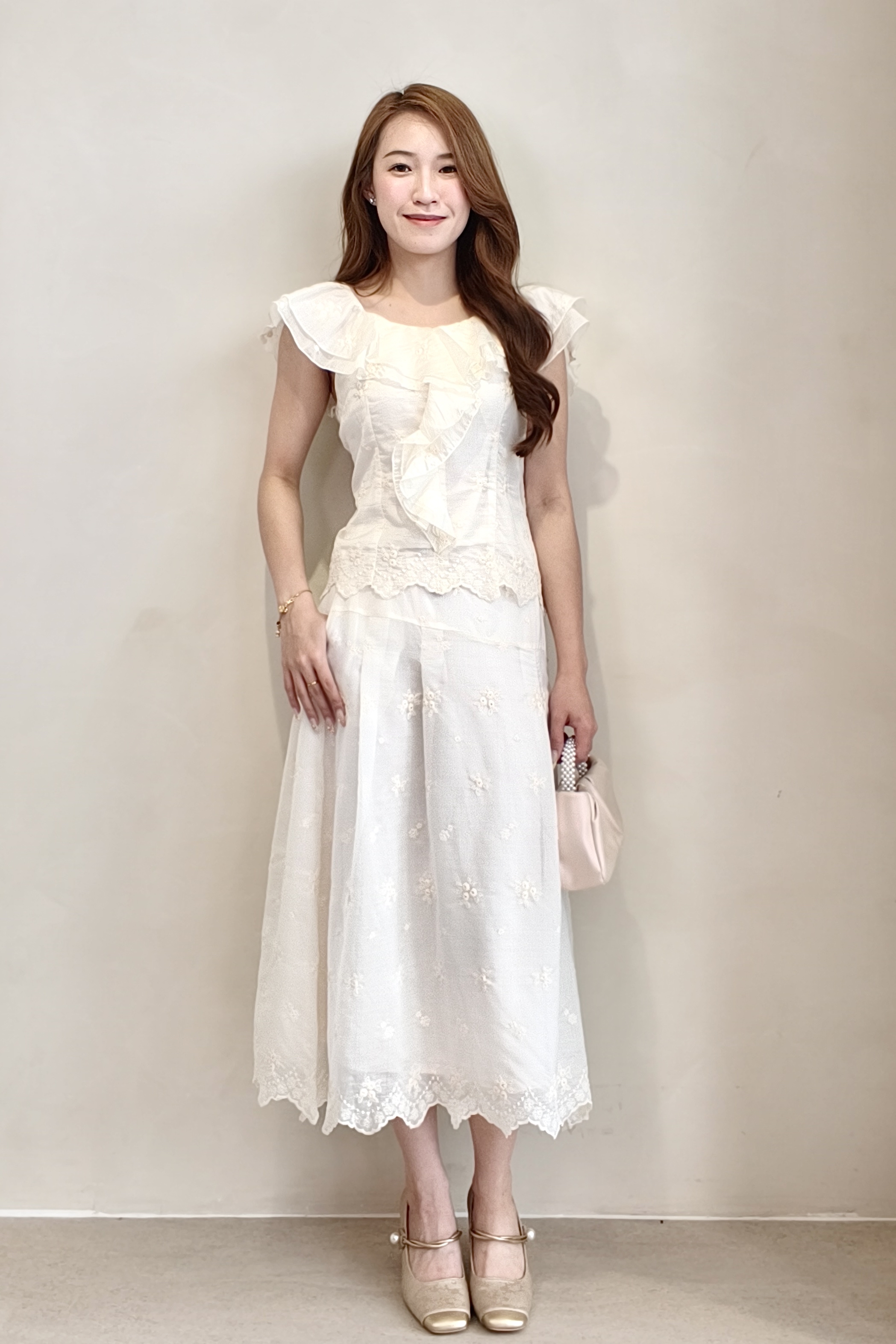 2186BB + 2119BS Ruffle Eyelet Lace Set