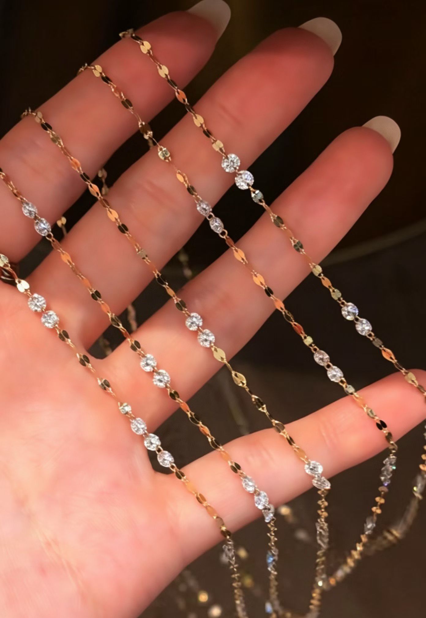 18K培育鑽石項鍊