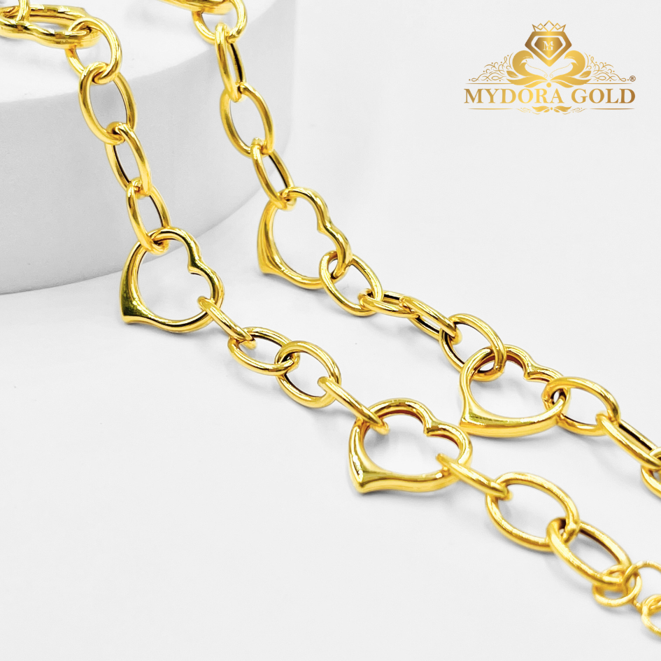MYDORA Rantai Tangan MAD love | EMAS 916/22k