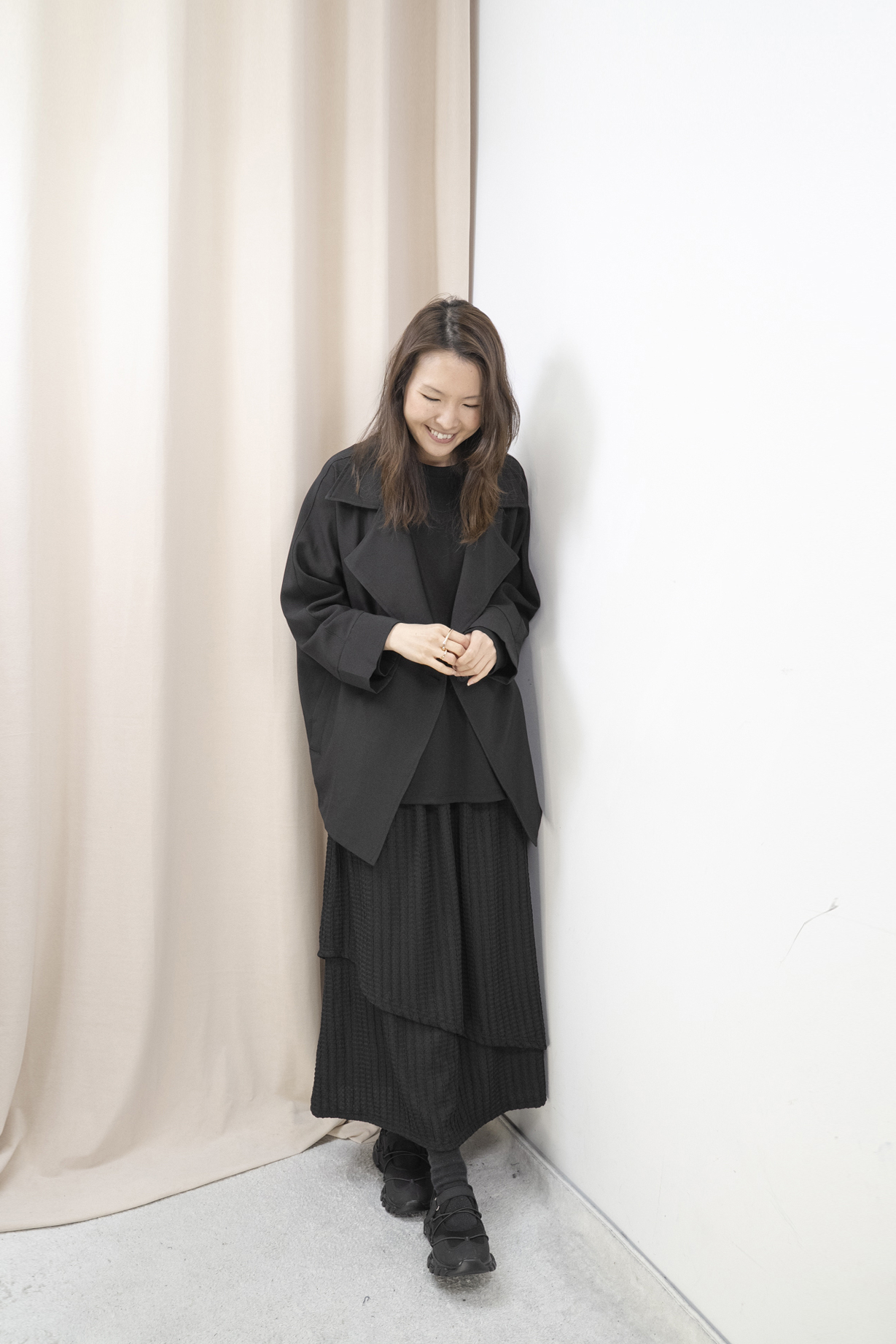 層次優雅半身裙（2色）