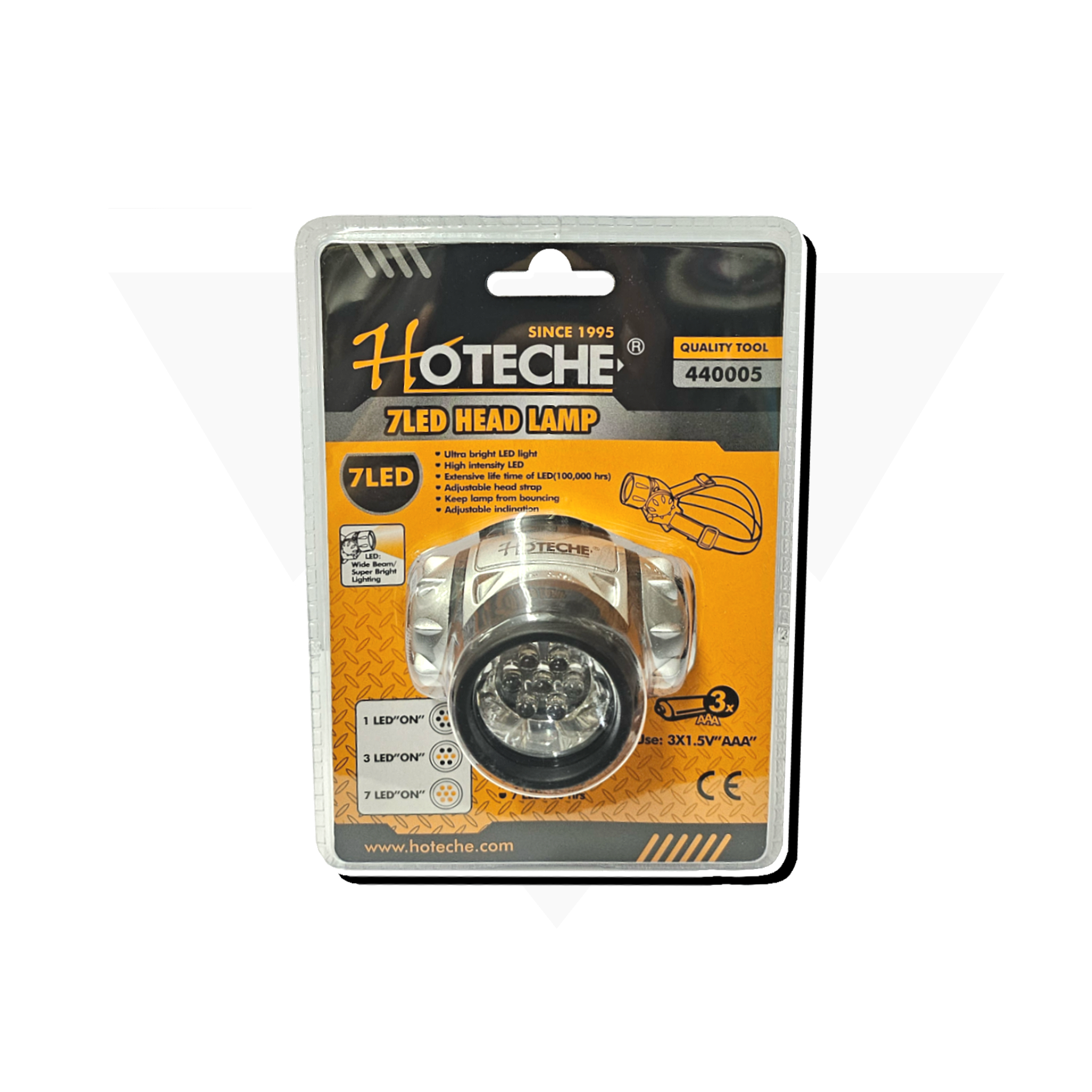 "HOTECHE" 440005 7頭 LED 白光 頭燈 "HOTECHE" LED Battery Headlamp