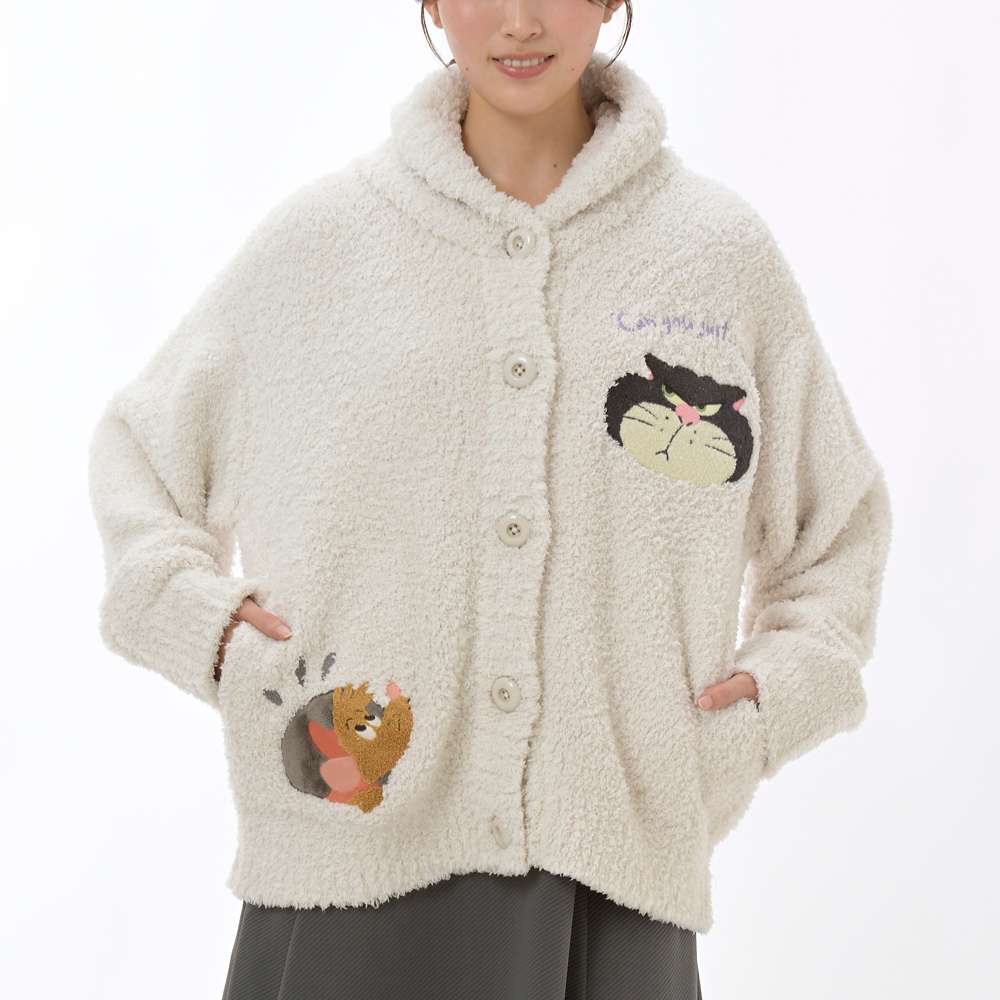 🎀【預訂】Disney Fluffy Animal Lucifer, Jack Long-Sleeve Cardigan Knit Loungewear