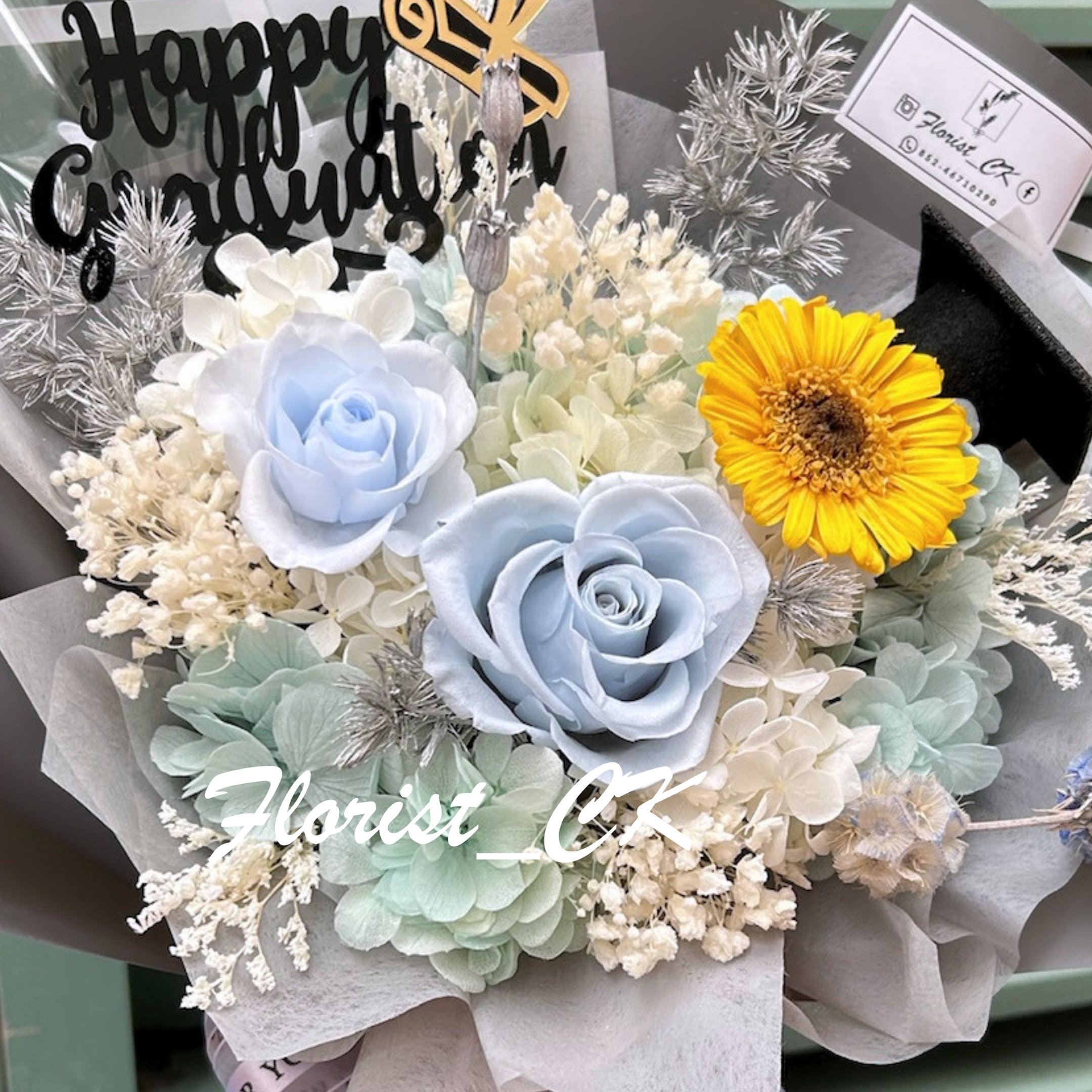 【2026 畢業推介】Solaris Crest｜畢業之選｜永生玫瑰太陽花花束 (預訂款)