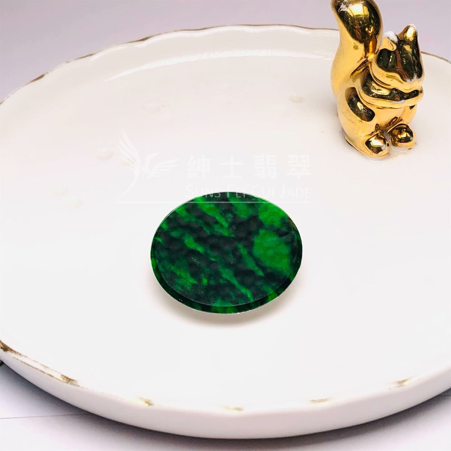 豹紋花青圓牌 - 3