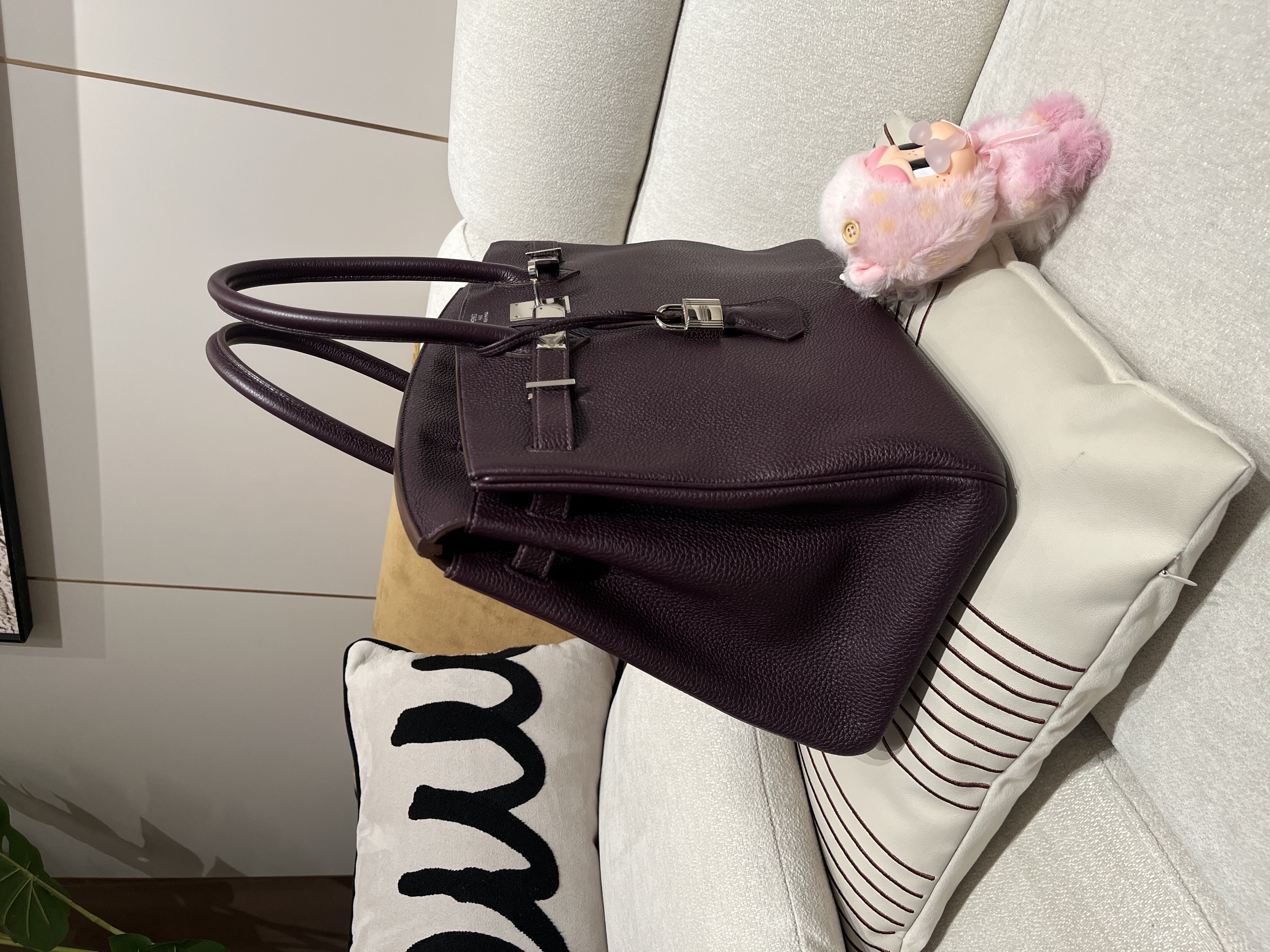 Hermes Birkin 35 Stamp [Q] 葡萄紫色Raisin Togo Calfskin 100%Authentic, 95%New ✅Key Lock✅Dust bag✅Box