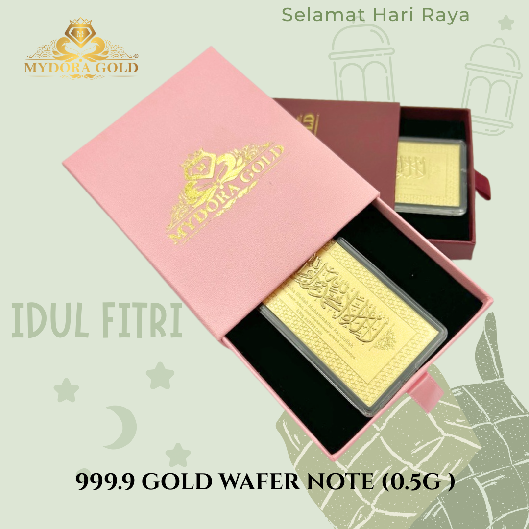 MYDORA 999.9 Gold Wafer Duit Raya Note (0.2g/0.5g)