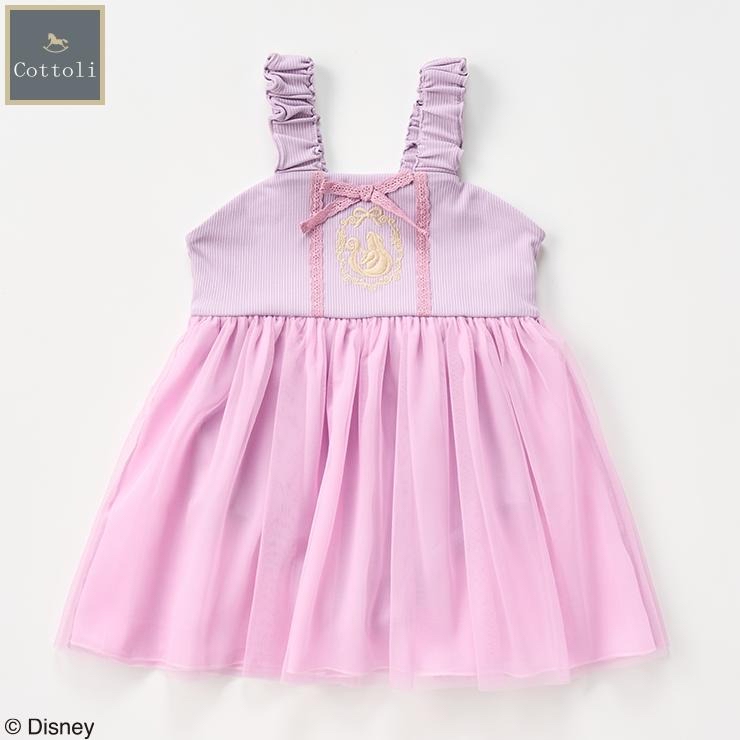 🇯🇵限時預訂 日本直送🇯🇵長髮公主造型大蝴蝶結雪紡吊帶連身泳衣