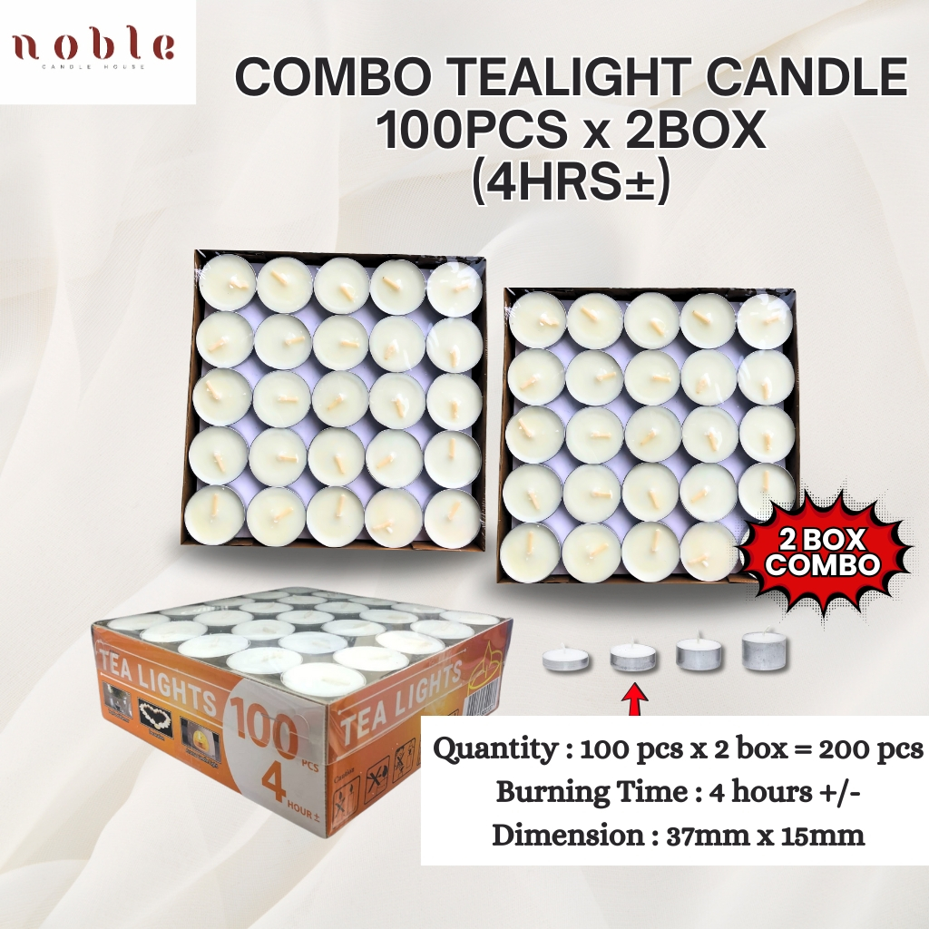 Piala Emas- Tealight Candle 100pcs/Tealight/Tea Light/Lilin 2Hrs/4Hrs/6Hrs/8Hrs