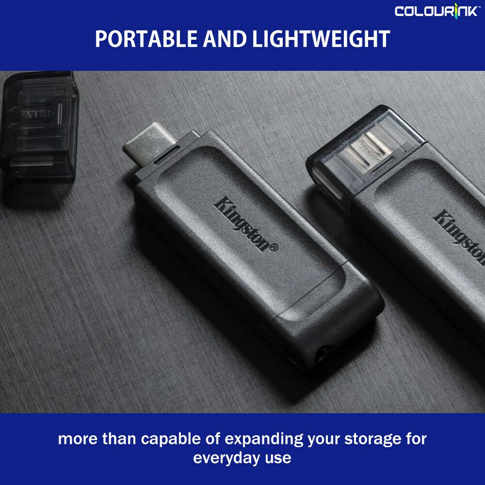 Kingston DataTraveler 70 DT70 USB-C Flash Drive 128GB 64GB 32GB USB 3.1 Type C Pendrive