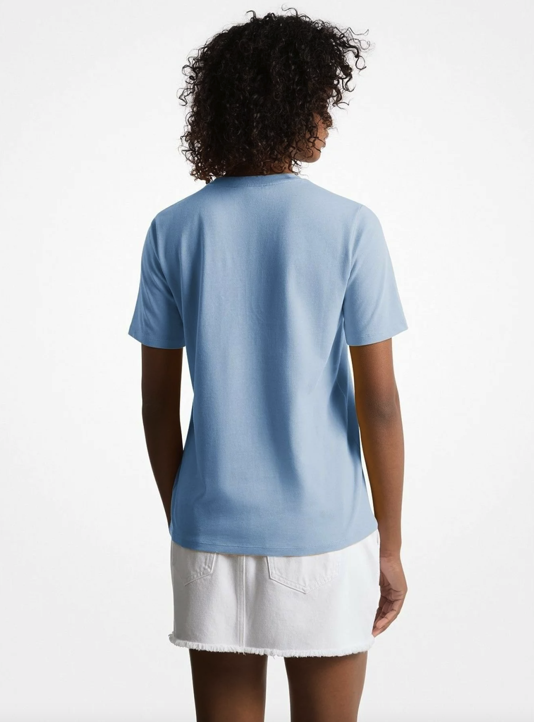 Michael Kors Sequined Logo Cotton T-Shirt