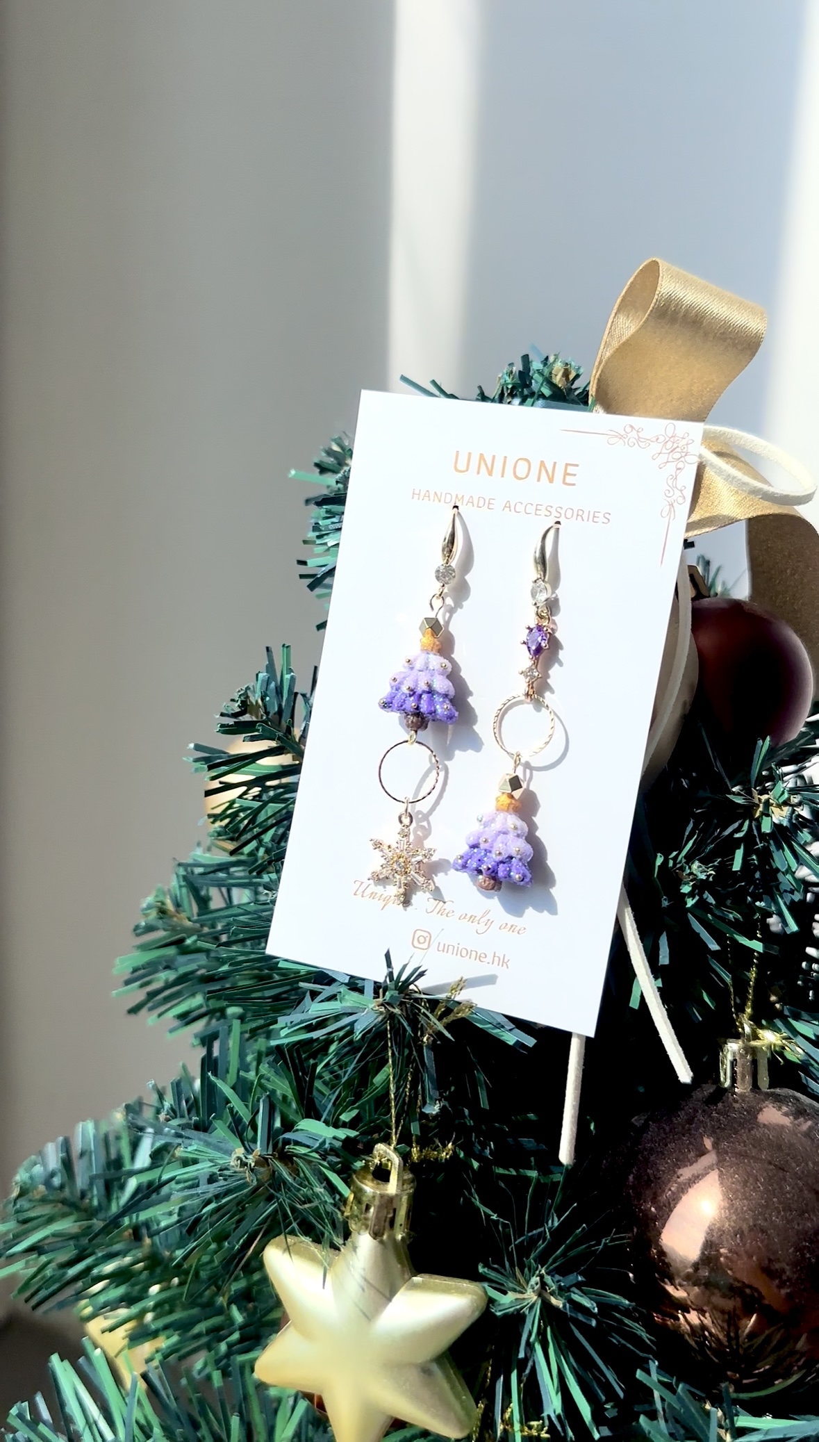 雪花糖果雪霜聖誕樹耳環❄️🎄(2色)