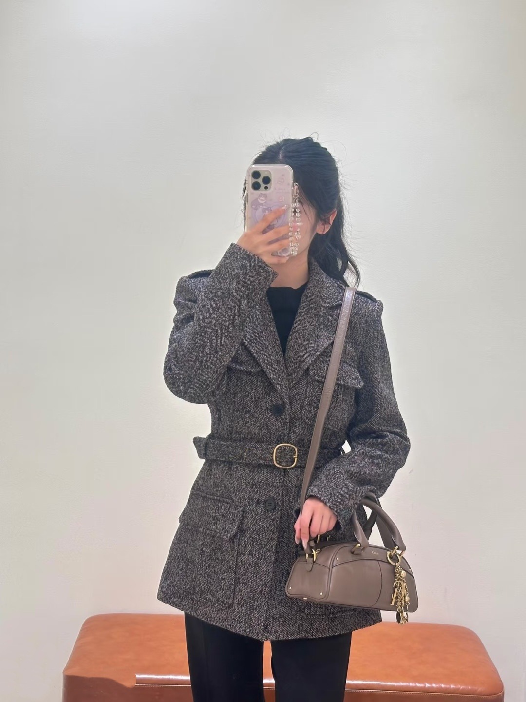 【頂級原單】Chloé Utilitarian Jacket In Chevron Wool 羊毛外套