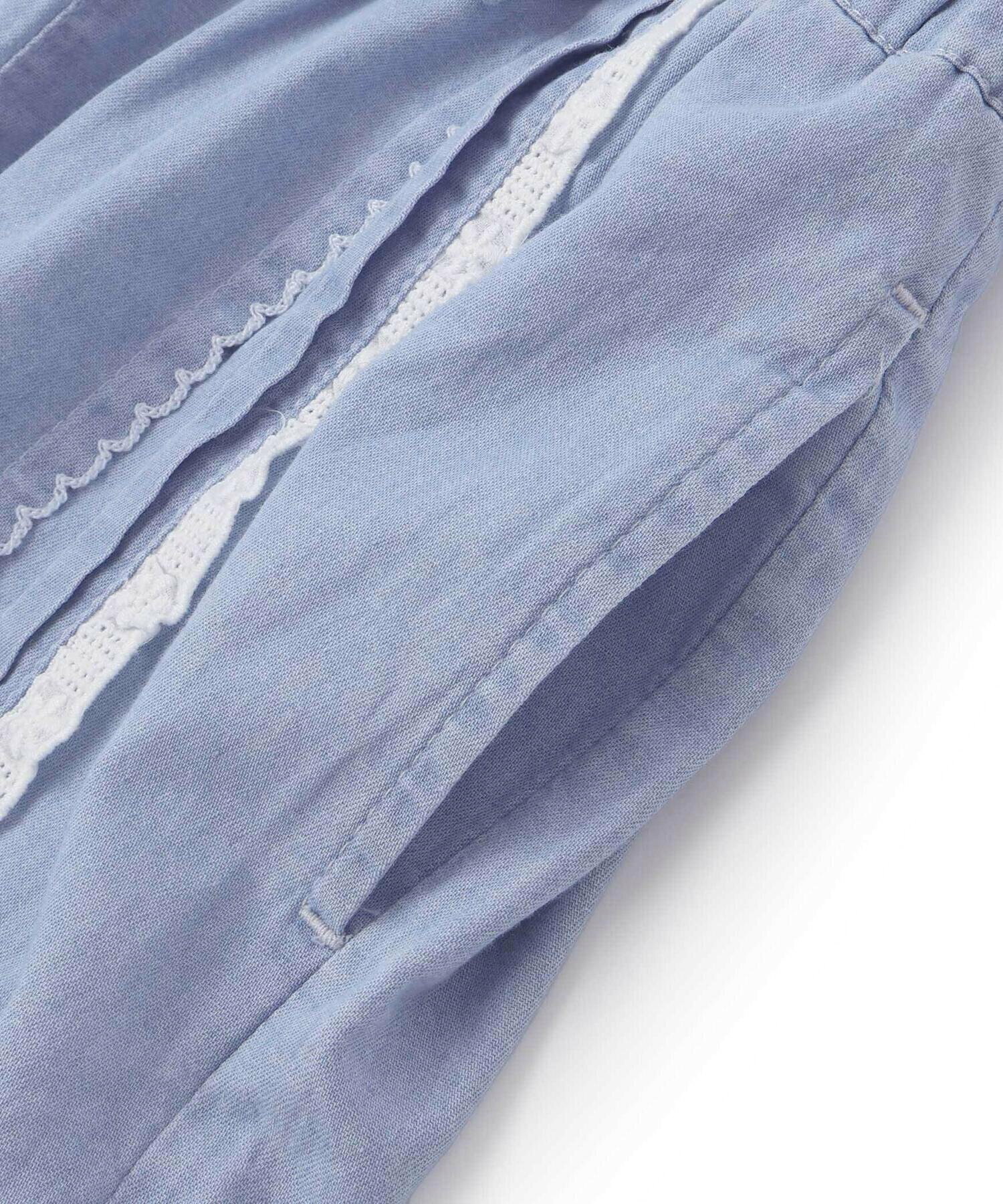 🆕【⭐訂購⭐】🌀 🇯🇵 日本直送 蝴蝶結 蕾絲側線 刺繡花朵 寬鬆七分褲［2款選］🌀[ELDA-0152][260516]